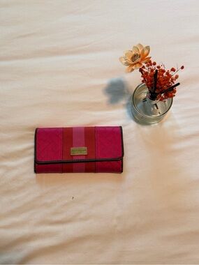 Tommy Hilfiger Pink & Fuchsia Striped Continental Wallet